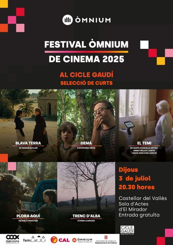 Cartell de Selecció curtmetratges 9ª edició Festival Òmnium de Cinema
